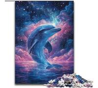 Puzzle 1000 pièces pour Adultes et Adolescents Dauphin Cosmique, idéal comme Cadeau éducatif pour Toute la Famille (Taille 50x75cm)