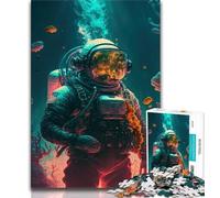 Puzzle 1000 pièces pour Adultes et Adolescents Deep End Celestial Diver 1000 pièces pour Adultes Staycation Kill Time avec pièces entièrement emboîtables de Formes aléatoires 75x50cm