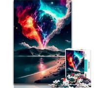 Puzzle 1000 pièces pour Adultes et Adolescents Derrière Les Montagnes Puzzle 1000 pièces Jeu éducatif pour Anniversaire Noël pour Les 14 Ans et Plus 38x26cm