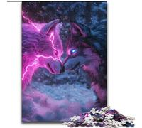 Puzzle 1000 pièces pour Adultes et Adolescents Deux Loups, Jeux, Jouets, Cadeaux d'anniversaire Uniques pour Les Enfants de 14 Ans et Plus (Taille 50x75cm)