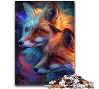 Puzzle 1000 pièces pour Adultes et Adolescents, Deux Renards, 1000 pièces, Jeux éducatifs Classiques, Belle décoration (50x75cm)
