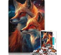 Puzzle 1000 pièces pour Adultes et Adolescents Deux Renards, Un Jeu Stimulant, idéal comme Cadeau pour Toute la Famille (75x50cm)