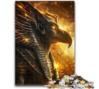 Puzzle 1000 pièces pour Adultes et Adolescents, Dieu égyptien Antique Ra, Anti-Stress, Vacances à la Maison, Tue Le Temps, avec Affiche et fiche de Questions Assorties, 26x38cm