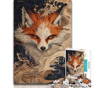 Puzzle 1000 pièces pour Adultes et Adolescents,Dieu Renard,Jouets de Divertissement Familial,Chaque pièce est Unique - Jeu Familial Stimulant et Amusant,adapté aux Enfants de 14 Ans et Plus 38x26cm.