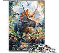 Puzzle 1000 pièces pour Adultes et Adolescents Dinosaure, Jeux éducatifs, décoration d'intérieur, idéal pour la décoration de Bureau (Taille 50x75cm)
