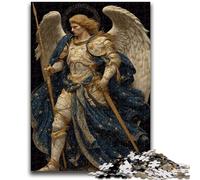 Puzzle 1000 pièces pour Adultes et Adolescents, Dix Chevaliers Anges Médiévaux, avec Affiche et fiche de Questions-réponses, à partir de 14 Ans (75x50cm)
