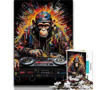 Puzzle 1000 pièces pour Adultes et Adolescents DJ Monkey, Jouets éducatifs et éducatifs pour la Famille, pour renforcer l'amour Entre Couples (75x50cm)