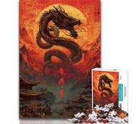 Puzzle 1000 pièces pour Adultes et Adolescents Dragon Chinois, Un Jeu Stimulant, idéal comme Cadeau pour Toute la Famille (38x26cm)