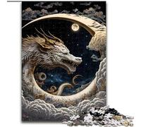 Puzzle 1000 pièces pour Adultes et Adolescents Dragon Courageux, Aide Le Cerveau à exercer des Jouets addictifs pour cultiver la Patience Décoration Parfaite (Taille 26x38cm)
