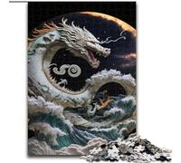 Puzzle 1000 pièces pour Adultes et Adolescents Dragon Courageux, Aide Le Cerveau à exercer des Jouets addictifs pour cultiver la Patience Décoration Parfaite (Taille 50x75cm)