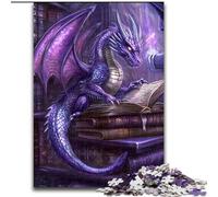 Puzzle 1000 pièces pour Adultes et Adolescents Dragon dans Le Livre Jeu Stimulant Jouets à Offrir en Cadeau pour Toute la Famille à partir de 14 Ans 50x75cm
