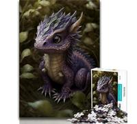 Puzzle 1000 pièces pour Adultes et Adolescents Dragon de feu au Paradis Puzzles pour Adolescents Jeu de Quiz Décoration Murale Cadeaux d'anniversaire et de Noël Uniques 75x50cm