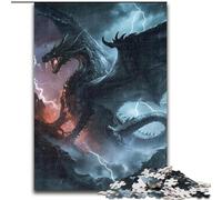 Puzzle 1000 pièces pour Adultes et Adolescents Dragon mystérieux, à partir de 14 Ans Convient aux Couples Activités Amusantes à la Maison, Cadeau d'anniversaire, Cadeau de Voyage (Taille 26x38cm)