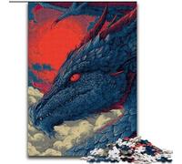 Puzzle 1000 pièces pour Adultes et Adolescents Dragon mystérieux, activité familiale, décoration d'intérieur Unique et Cadeaux pour Les 14 Ans et Plus (Taille 26x38cm)