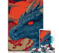 Puzzle 1000 pièces pour Adultes et Adolescents Dragon mystérieux, Jeu éducatif et Stimulant pour Toute la Famille, pour Anniversaire et Noël (38x26cm)
