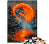 Puzzle 1000 pièces pour Adultes et Adolescents Dragon mystérieux pour Les 14 Ans et Plus Jeux de Famille Jeu de Noël Cadeaux pour Femmes 50x75cm