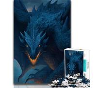 Puzzle 1000 pièces pour Adultes et Adolescents Dragon Noir 1000 pièces pour Adultes Jeu Stimulant idéal comme Cadeau pour Toute la Famille 38x26cm