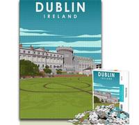 Puzzle 1000 pièces pour Adultes et Adolescents, Dublin, Irlande, Voyage Artistique, Jeu éducatif et Stimulant pour Toute la Famille, pour Anniversaire et Noël (38x26cm)