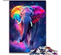 Puzzle 1000 pièces pour Adultes et Adolescents Éléphant Arc-en-Ciel, à partir de 14 Ans, Jeux éducatifs à Domicile, Jouets à Faire soi-même, œuvres d'art, Cadeau (Taille 26x38cm)