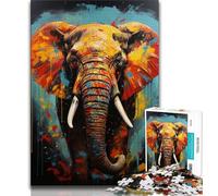 Puzzle 1000 pièces pour Adultes et Adolescents Éléphant d'Afrique, Un Jeu Stimulant, idéal comme Cadeau pour Toute la Famille (38x26cm)