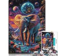 Puzzle 1000 pièces pour Adultes et Adolescents Éléphant de la Galaxie, décoration Murale Artistique et idée Cadeau d'anniversaire pour Amis, Bureau à Domicile 50x75cm