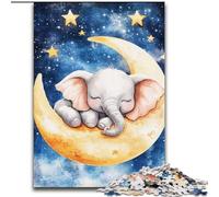 Puzzle 1000 pièces pour Adultes et Adolescents Éléphant endormi, Jouets éducatifs, Jeux Anti-Stress, Superbes Cadeaux et Jouets (Taille 26x38cm)