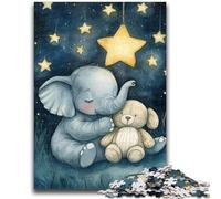 Puzzle 1000 pièces pour Adultes et Adolescents, éléphant endormi, Jouets éducatifs, Jeux de Famille, Cadeaux pour Amis et Famille, 50x75cm