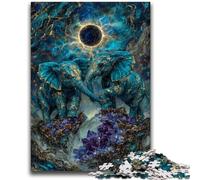Puzzle 1000 pièces pour Adultes et Adolescents Éléphant Magique à partir de 14 Ans Superbe Jeu de Conception Superbe Jeu de Conception Superbe Cadeau 50x75cm