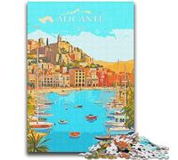 Puzzle 1000 pièces pour Adultes et Adolescents, Espagne, Alicante, Voyage, Jouet éducatif Anti-Stress, Cadeaux du Père Noël Secret pour Les 14 Ans (Taille 38x52cm)