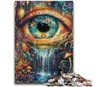 Puzzle 1000 pièces pour Adultes et Adolescents Eye of The Mountain Charcoal Art Staycation Kill Time pour la décoration de la Maison 26x38cm