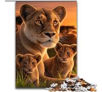 Puzzle 1000 pièces pour Adultes et Adolescents Famille de Lions africains, idéal comme Cadeau pour Toute la Famille (Taille 50x75cm)