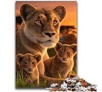 Puzzle 1000 pièces pour Adultes et Adolescents, Famille de Lions africains, Jeux éducatifs, décoration d'intérieur, Cadeau d'anniversaire, Cadeaux pour Les 14 Ans et Plus, 50x75cm