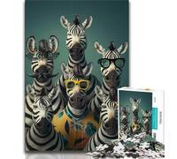 Puzzle 1000 pièces pour Adultes et Adolescents, Famille zèbre, Jouets éducatifs et éducatifs, Jeux familiaux, Cadeaux d'anniversaire et Cadeaux Uniques (75x50cm)
