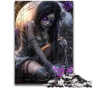 Puzzle 1000 pièces pour Adultes et Adolescents Fantasy Dark Girl Aide Le Cerveau à exercer des Jouets addictifs pour cultiver la Patience Décoration Murale 50x75cm
