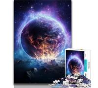 Puzzle 1000 pièces pour Adultes et Adolescents Fantasy Earth, Anti-Stress, séjour, Tuer Le Temps, liste de souhaits avec Le Père Noël (38x26cm)