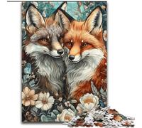 Puzzle 1000 pièces pour Adultes et Adolescents Fantasy Fox, Jeu de Quiz, décoration Murale, Cadeaux d'anniversaire et de Noël Uniques 26x38cm