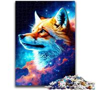 Puzzle 1000 pièces pour Adultes et Adolescents Fantasy Fox Stress Reliever Staycation Kill Time Wishlist avec Père Noël 50x75cm