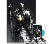 Puzzle 1000 pièces pour Adultes et Adolescents Fantasy Knight, Difficile à réaliser, mais Amusant et Humoristique, Cadeau d'anniversaire et Cadeau Unique (75x50cm)