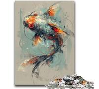 Puzzle 1000 pièces pour Adultes et Adolescents Fantasy Koi, Jeu Stimulant et Jeu Familial, Cadeaux du Père Noël Secret 50x75cm