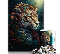 Puzzle 1000 pièces pour Adultes et Adolescents Fantasy Magic Leopard 1000 pièces pour Adolescents, Apprentissage éducatif est idéal comme Cadeau pour Toute la Famille (Taille 38x26cm)
