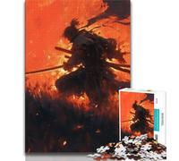 Puzzle 1000 pièces pour Adultes et Adolescents, Fantasy Ninja Warrior, Jeu éducatif Familial avec pièces de Formes aléatoires entièrement emboîtables (38x26cm)