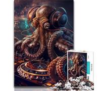 Puzzle 1000 pièces pour Adultes et Adolescents Fantasy Octopus, Jeu Familial Anti-Stress, défi Difficile adapté aux Couples (38x26cm)