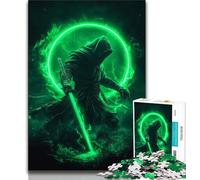 Puzzle 1000 pièces pour Adultes et Adolescents Fantasy Samouraï Ninja 1000 pièces pour Adultes, Jeux Amusants, décoration Murale, Cadeaux d'anniversaire et de Noël Uniques (Taille 38x26cm)