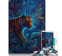 Puzzle 1000 pièces pour Adultes et Adolescents Fantasy Tiger 1000 pièces pour Adultes, Jeux éducatifs, décoration d'intérieur, Convient pour la décoration de Bureau (Taille 38x26cm)