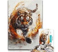 Puzzle 1000 pièces pour Adultes et Adolescents Fantasy Tiger 1000 pièces pour Adultes, pour Un Jeu Stimulant et Familial (Taille 38x26cm)