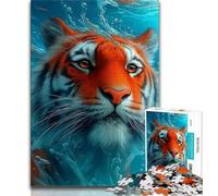 Puzzle 1000 pièces pour Adultes et Adolescents Fantasy Tiger Puzzle 1000 pièces, Jouet éducatif Anti-Stress, Superbes Cadeaux et Jouets (Taille 75x50cm)