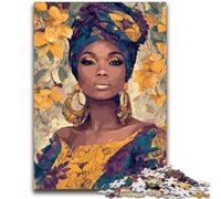Puzzle 1000 pièces pour Adultes et Adolescents Femme Africaine Jeu Stimulant et Jeu en Famille Une œuvre d'art pour Les 14 Ans 50x75cm