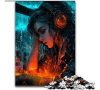 Puzzle 1000 pièces pour Adultes et Adolescents, Femme écoutant de la Musique, Jeux éducatifs, décoration d'intérieur, idéal comme Cadeau pour Toute la Famille (Taille 26x38cm)