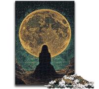 Puzzle 1000 pièces pour Adultes et Adolescents, Femme sous la Lune, 1000 pièces, Jouets éducatifs, Jeux en Famille, Cadeaux pour Amis et Famille (26x38cm)