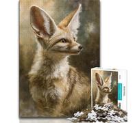 Puzzle 1000 pièces pour Adultes et Adolescents Fennec Fox, Aide Le Cerveau à exercer des Jouets addictifs pour cultiver la Patience, décoration Parfaite (75x50cm)